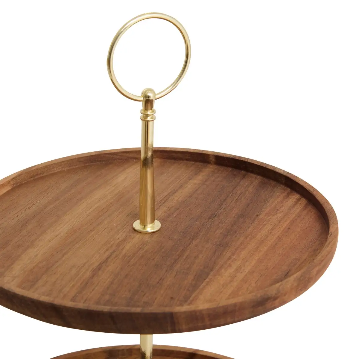 SG Mina Acacia Gold Metal 2-Tier Stand (25 x 2.7 cm)