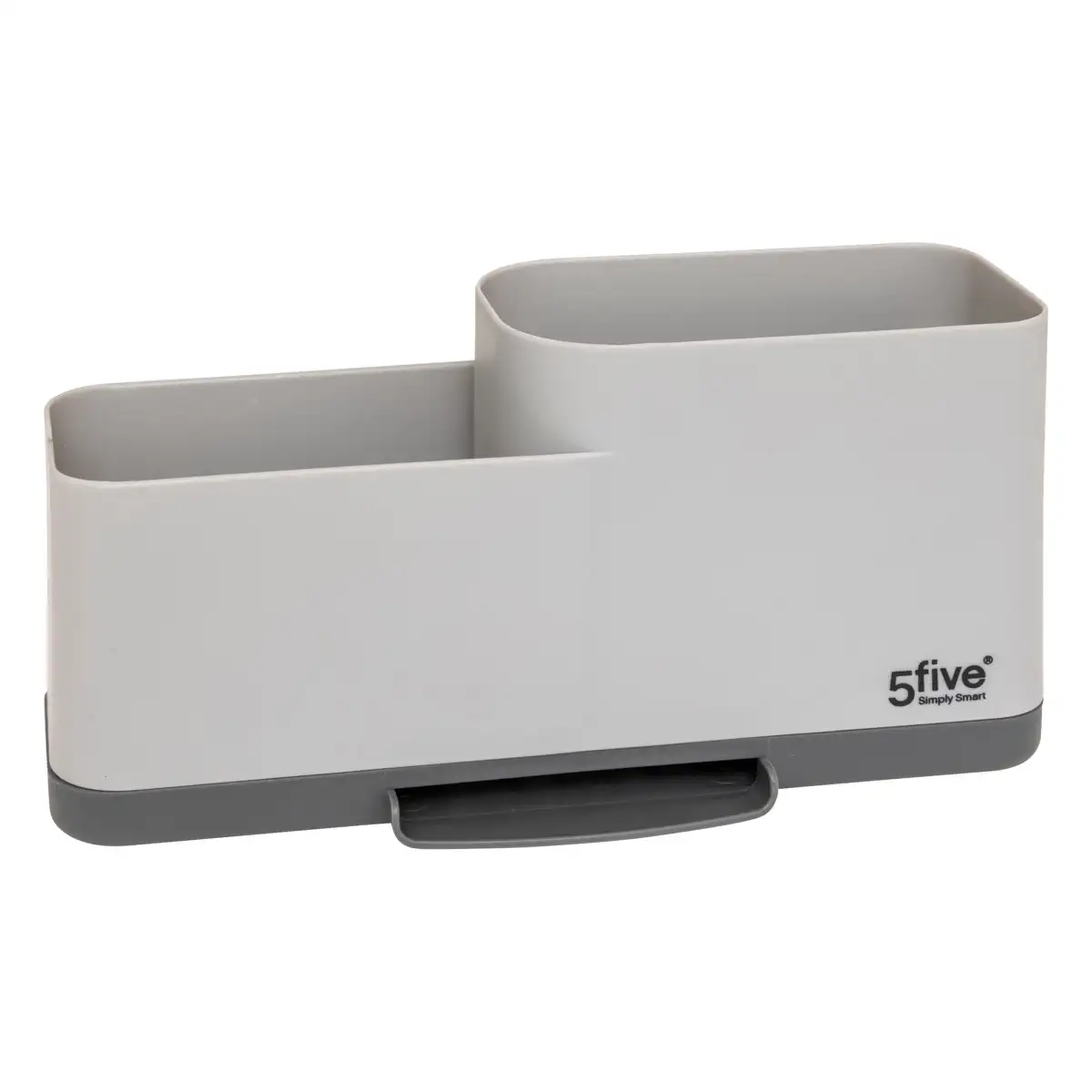 5Five Neo Soap Dispnser with Sponge Holder (Grey, L. 23 x D. 8.7 x H. 15.6 cm)
