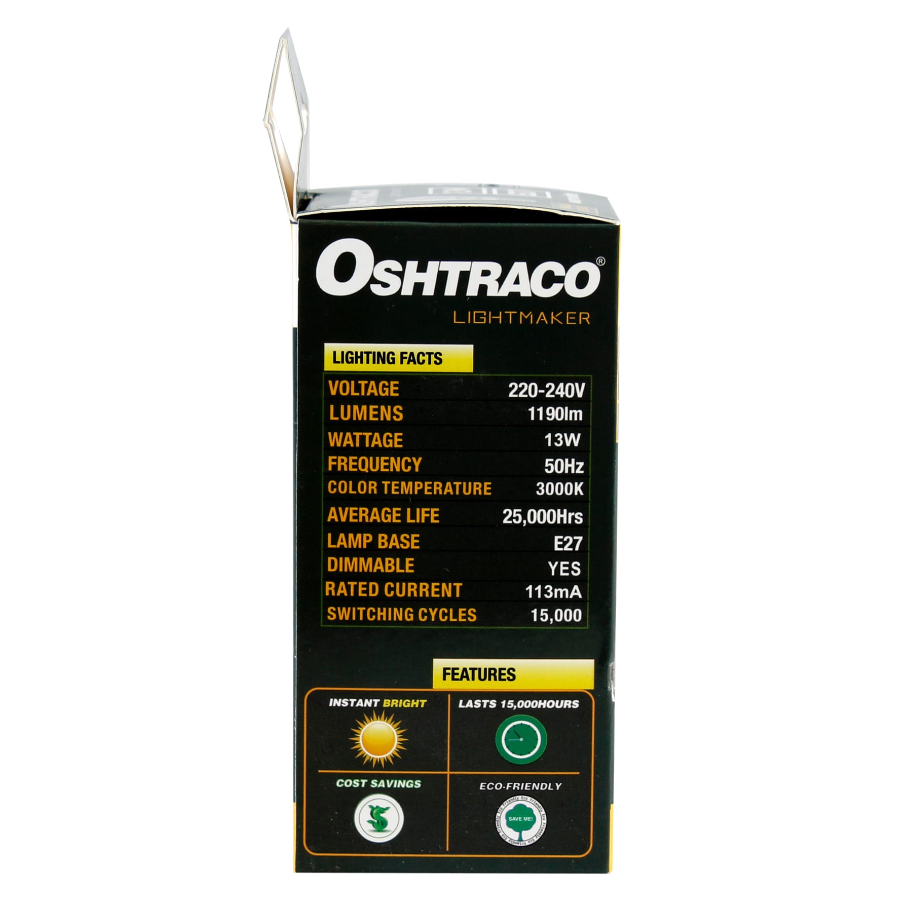 Oshtraco Dimmable LED Bulb (13 W, E27, Warm White)