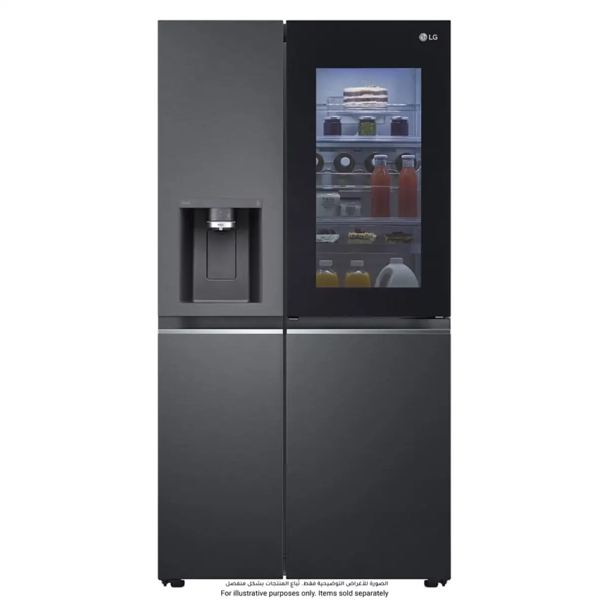 LG Freestanding Side-by-Side InstaView™ Refrigerator, Gr-X267CQEW 