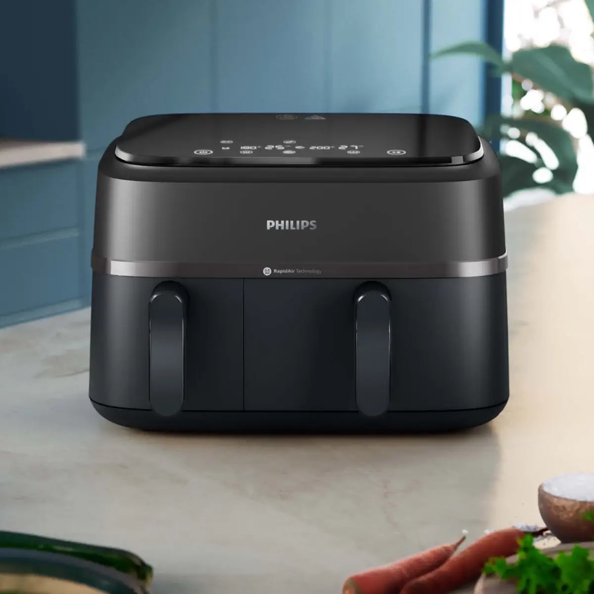Philips Dual Basket Air Fryer, NA350/00 (9 L)