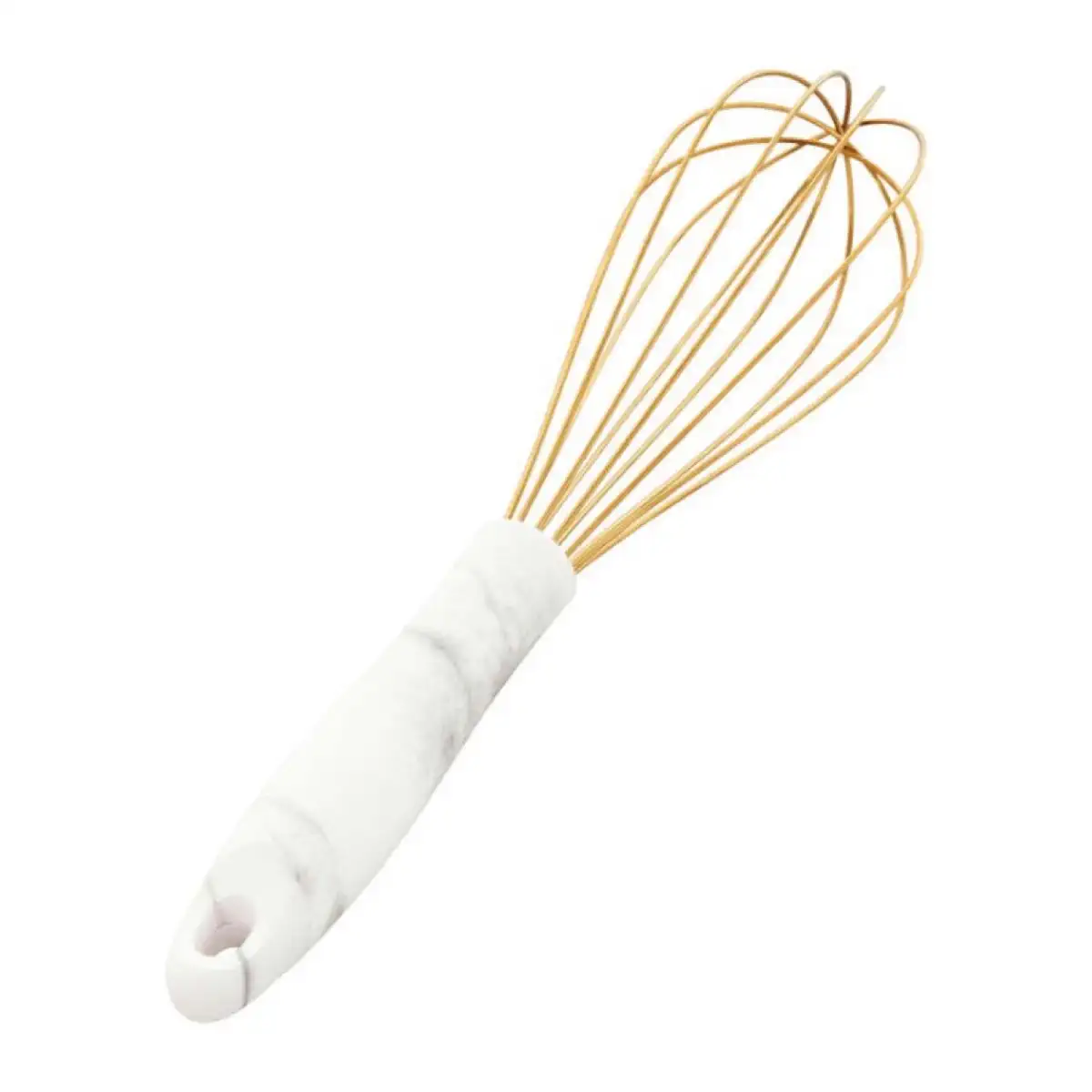 Wilton Gold Whisk W/Marble Handle