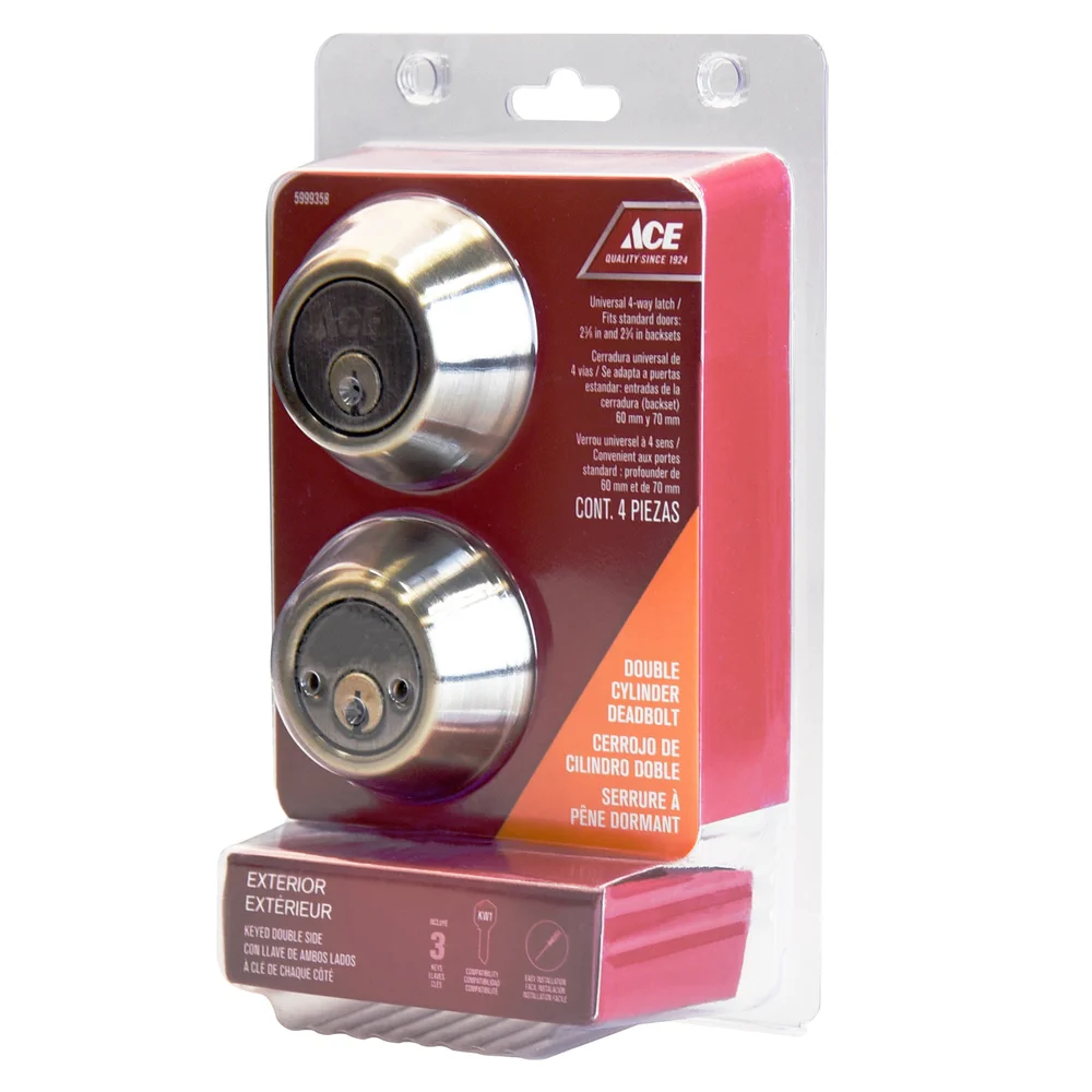 Ace Antique Brass Double Cylinder Deadbolt