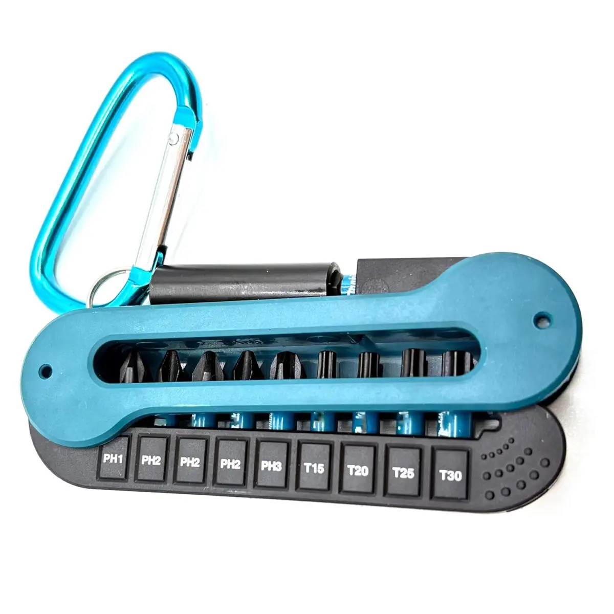 Makita Impact Black Screw Bit Set in Keychain W/Hex Shank 0.4 inch, E-15849 (10 Pc.)