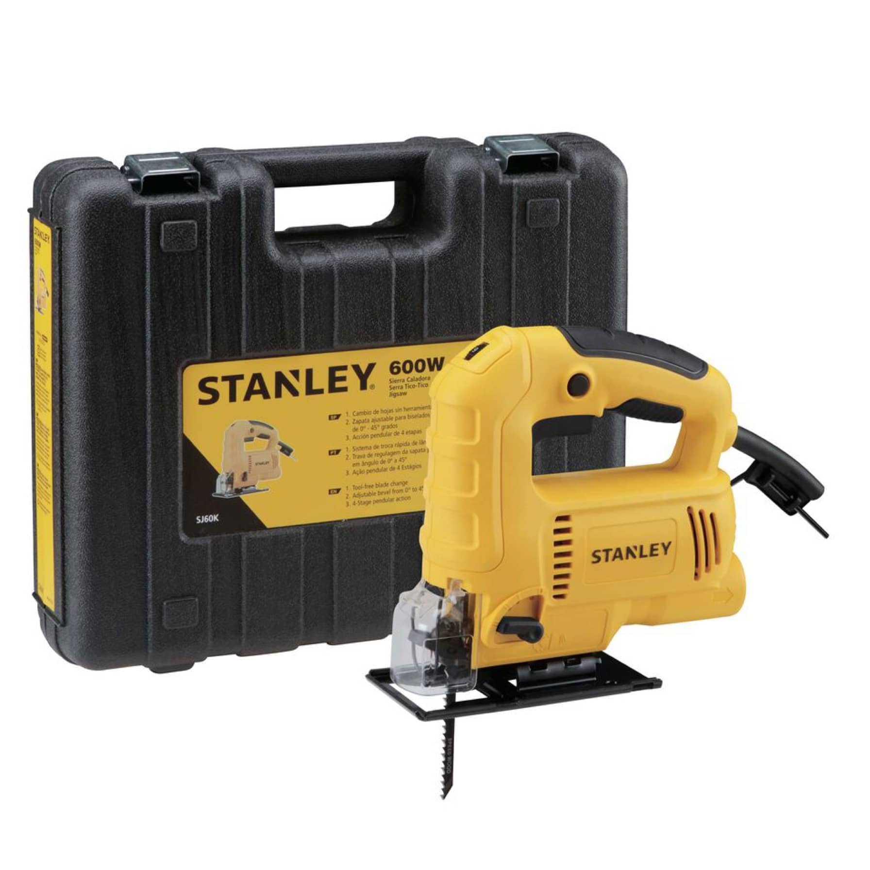 Stanley Variable Speed Corded Jigsaw W/Kitbox, SJ60K-B5 (600 W)