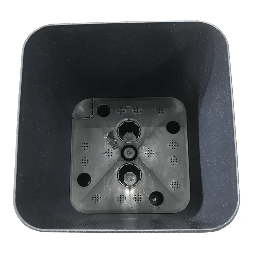 Verve Rough Square Plastic Pot (33 cm, Grey)