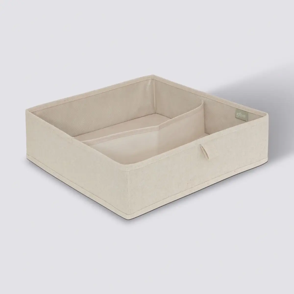 5Five Laundry Draw Organiser 2 Compartments Medium (Beige)