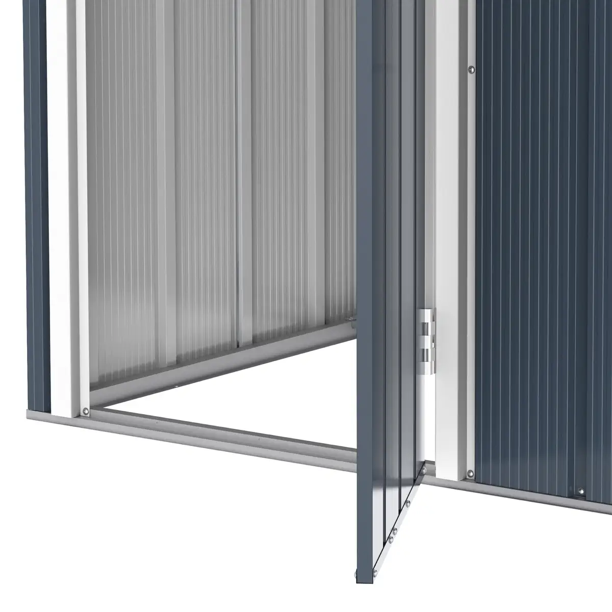 Duramax Steel Storage Shed (Grey, 163 x 102 x 190 cm)