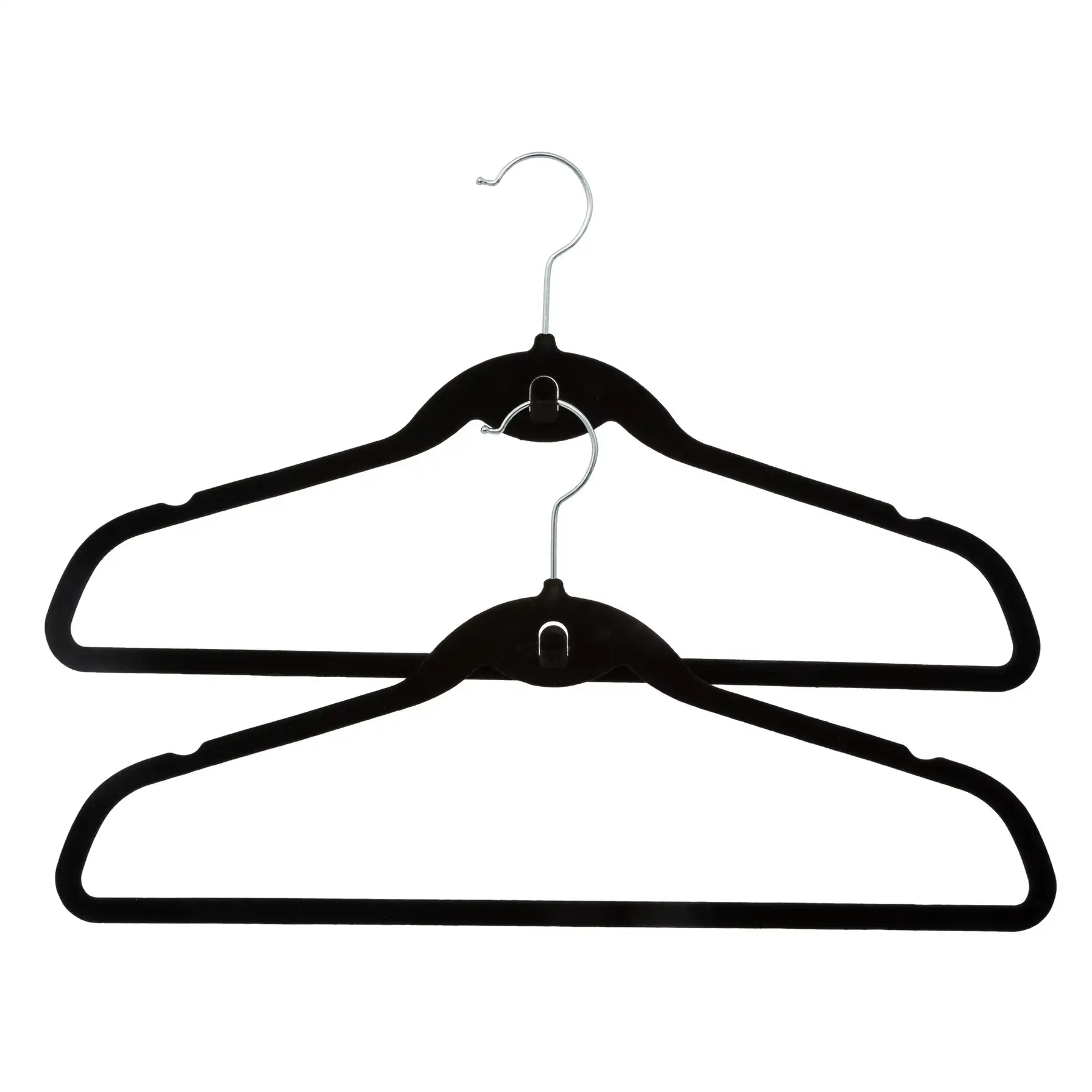 5Five Felt Coat Hanger Pack (8 Pc., Black)