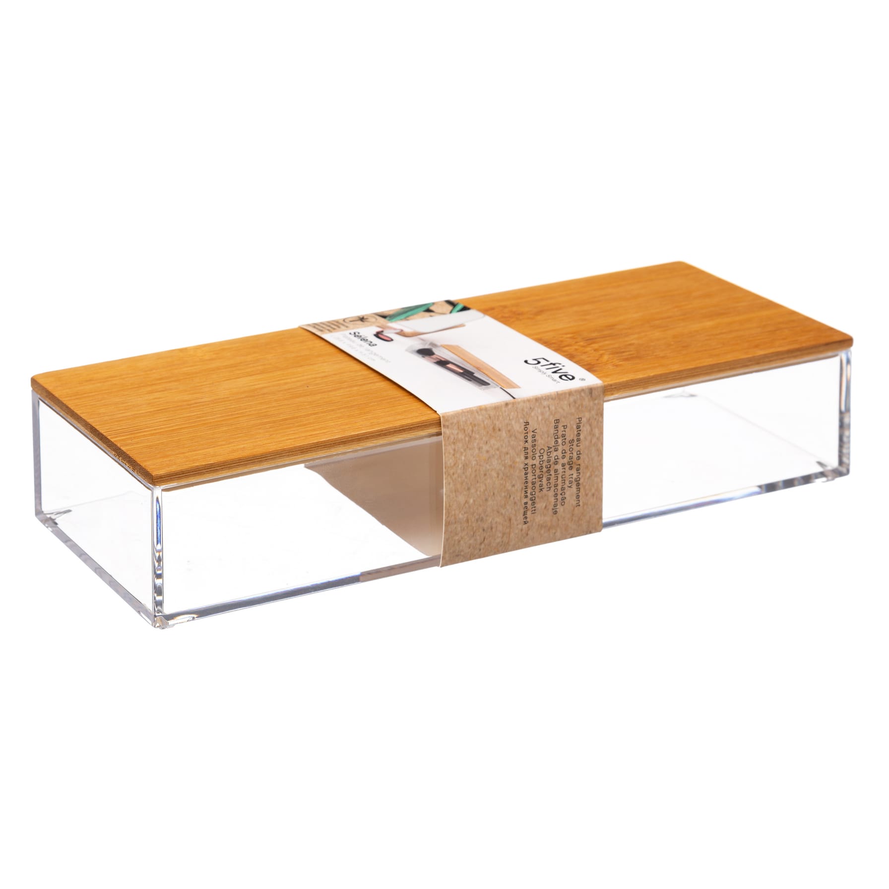 5five Selena Polystyrene Rectangle Storage Box (25.6 x 5.1 x 9.6 cm, Medium)