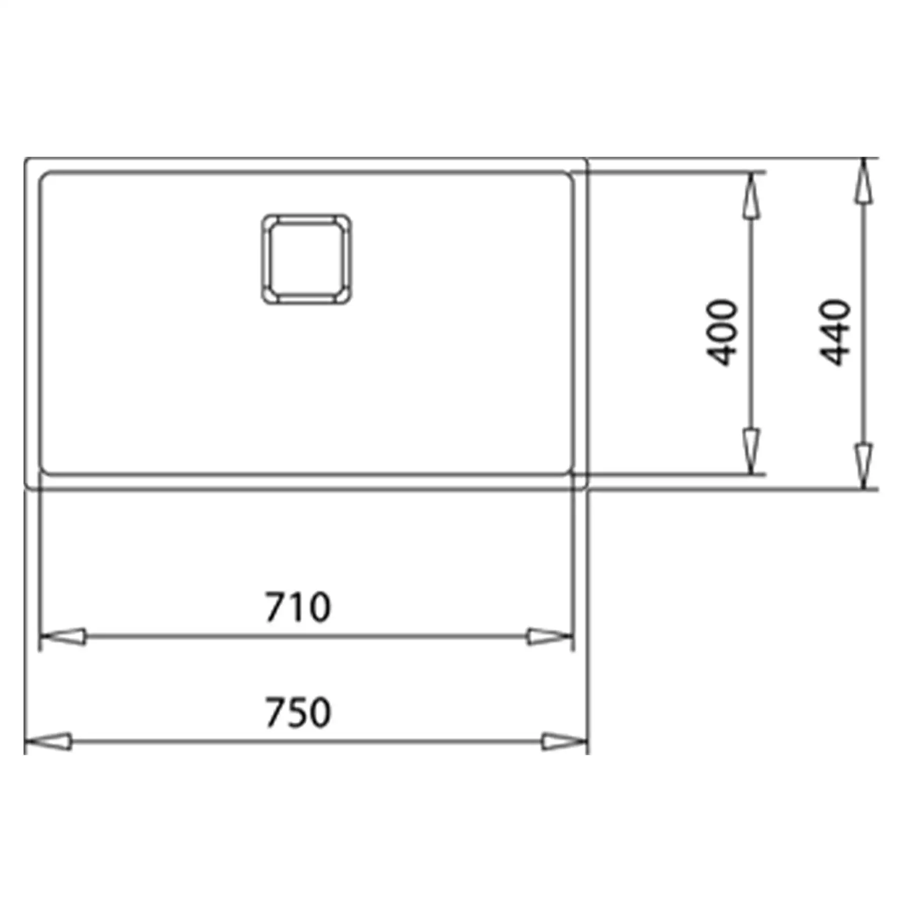 Teka FlexLinea RS15 71.40 Large Stainless Steel Sink (71 x 40 x 20 cm)
