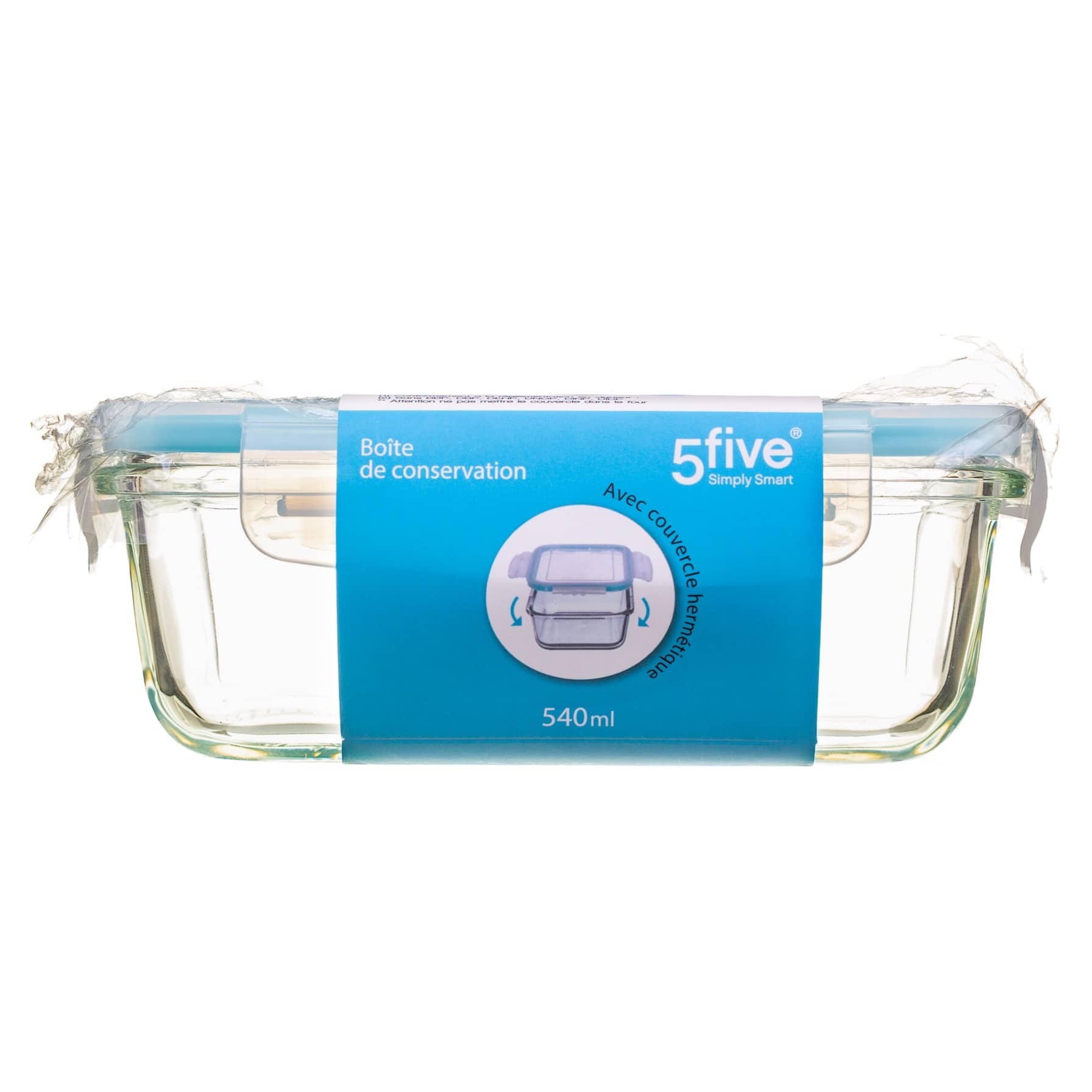5Five Glass Rectangle Storage Box (540 ml)