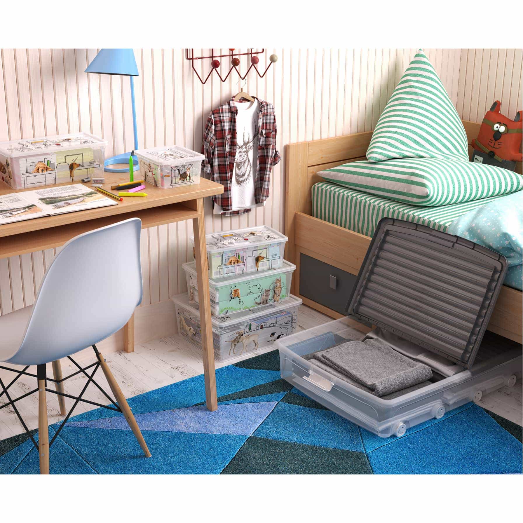 KIS Underbed Storage Box W/Lid (55 L)