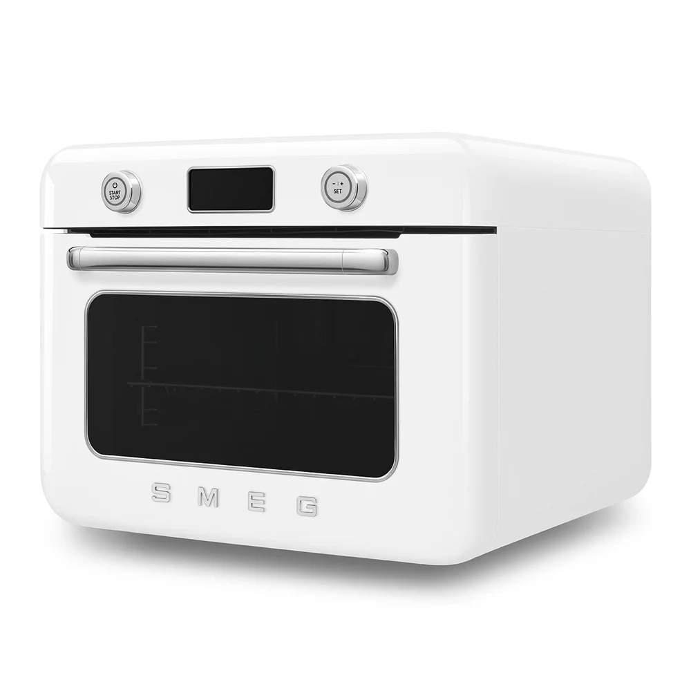 Smeg 50's Style Countertop Multi-Function Oven W/Grill & Steam Function, COF01WHUK (30 L, 1800 W)