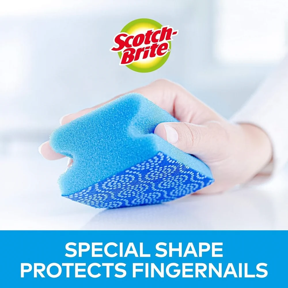 3M Scotch-Brite Fresh Non Scratch Nail Saver Sponge (2 pcs)
