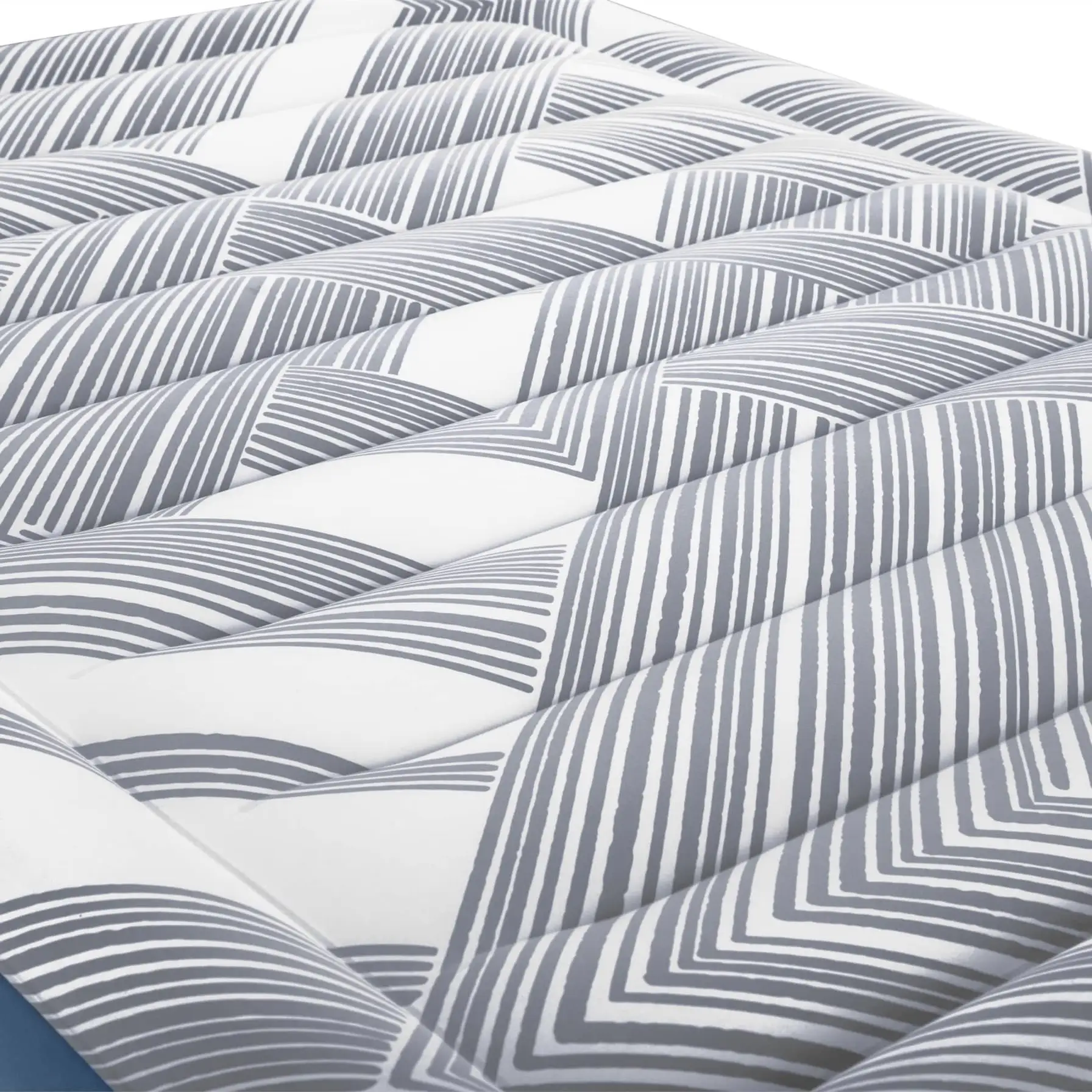 Bestway Tritech Fashion Flock Queen Air Mattress W/Built-In AC Pump (203 x 152 x 36 cm)