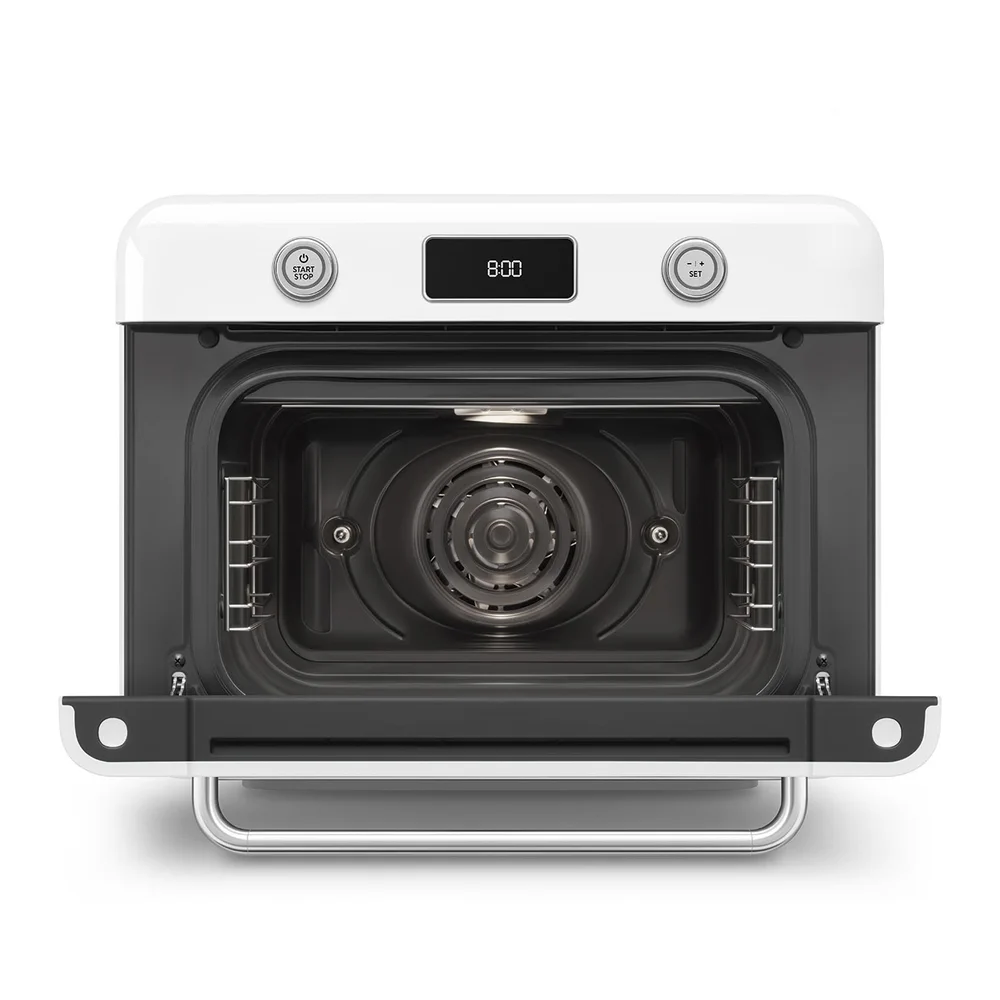 Smeg 50's Style Countertop Multi-Function Oven W/Grill & Steam Function, COF01WHUK (30 L, 1800 W)