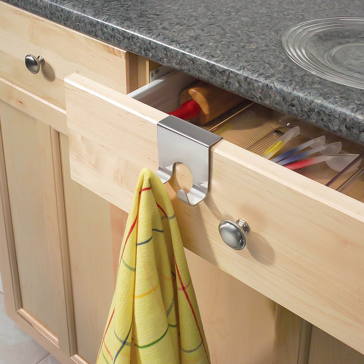 Interdesign 29430 Forma Over The Cabinet Hooks (5.3 x 6.9 x 12.7 cm, Silver)