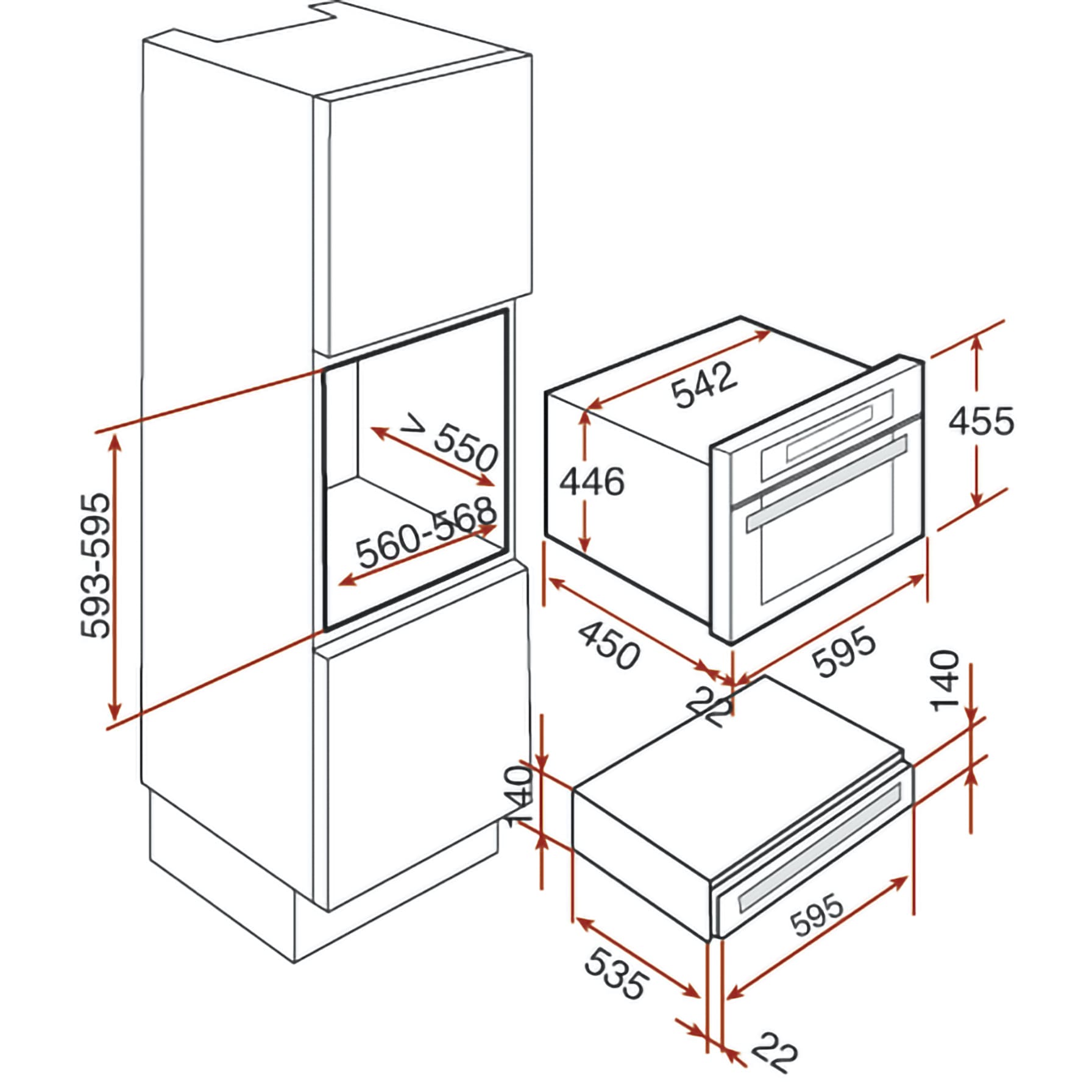 Teka Built-In Warming Drawer, CP 15 GS (6 Plates Setting, 60 x 14 cm)
