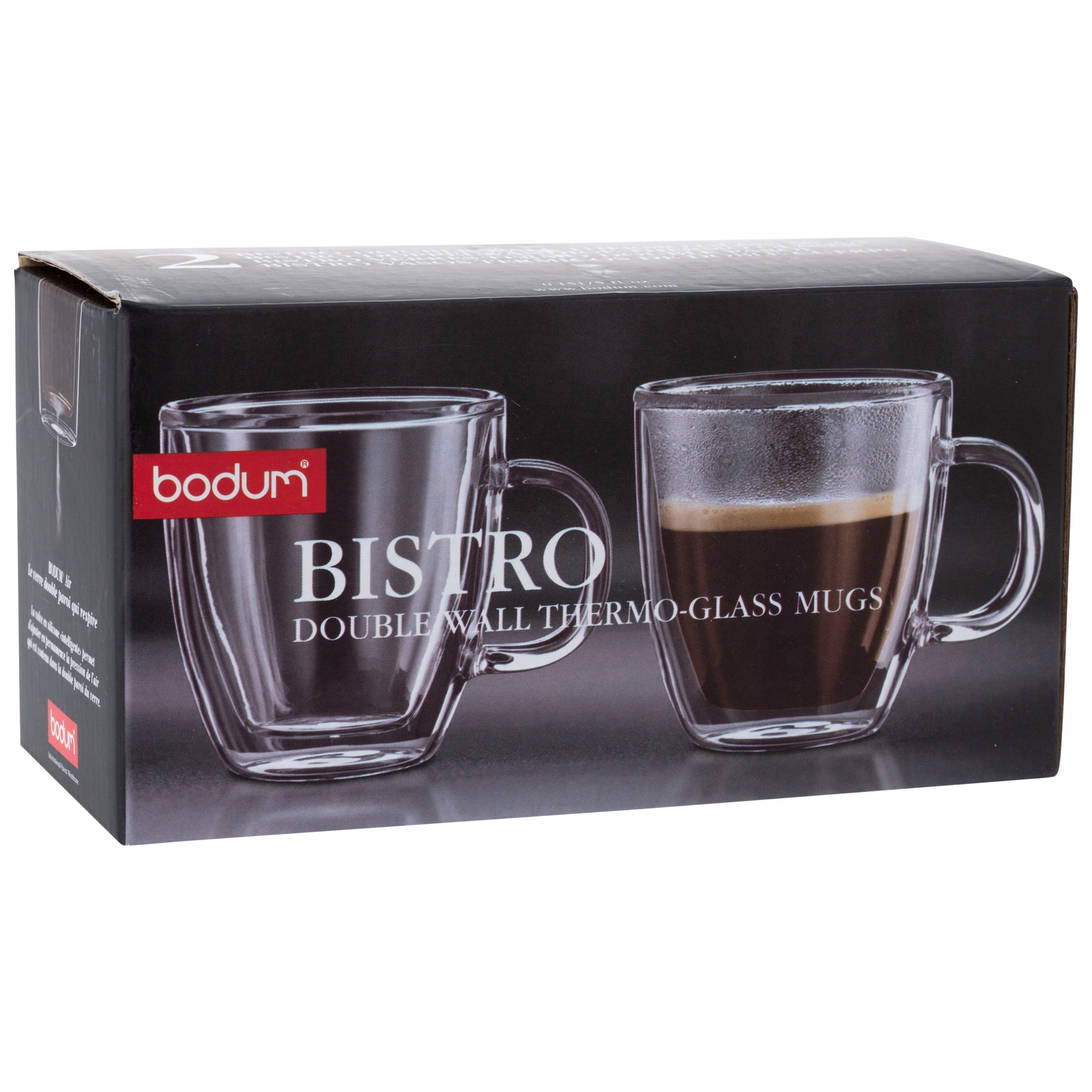 Bodum Bistro Jumbo Double Wall Mug (140 ml, Pack of 2)