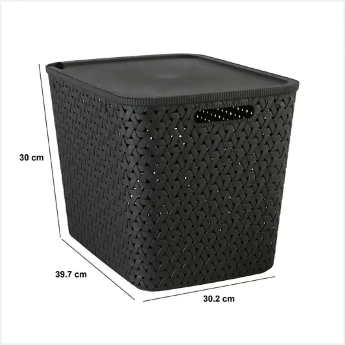 5Five Tressy Storage Basket (28L, Black) 