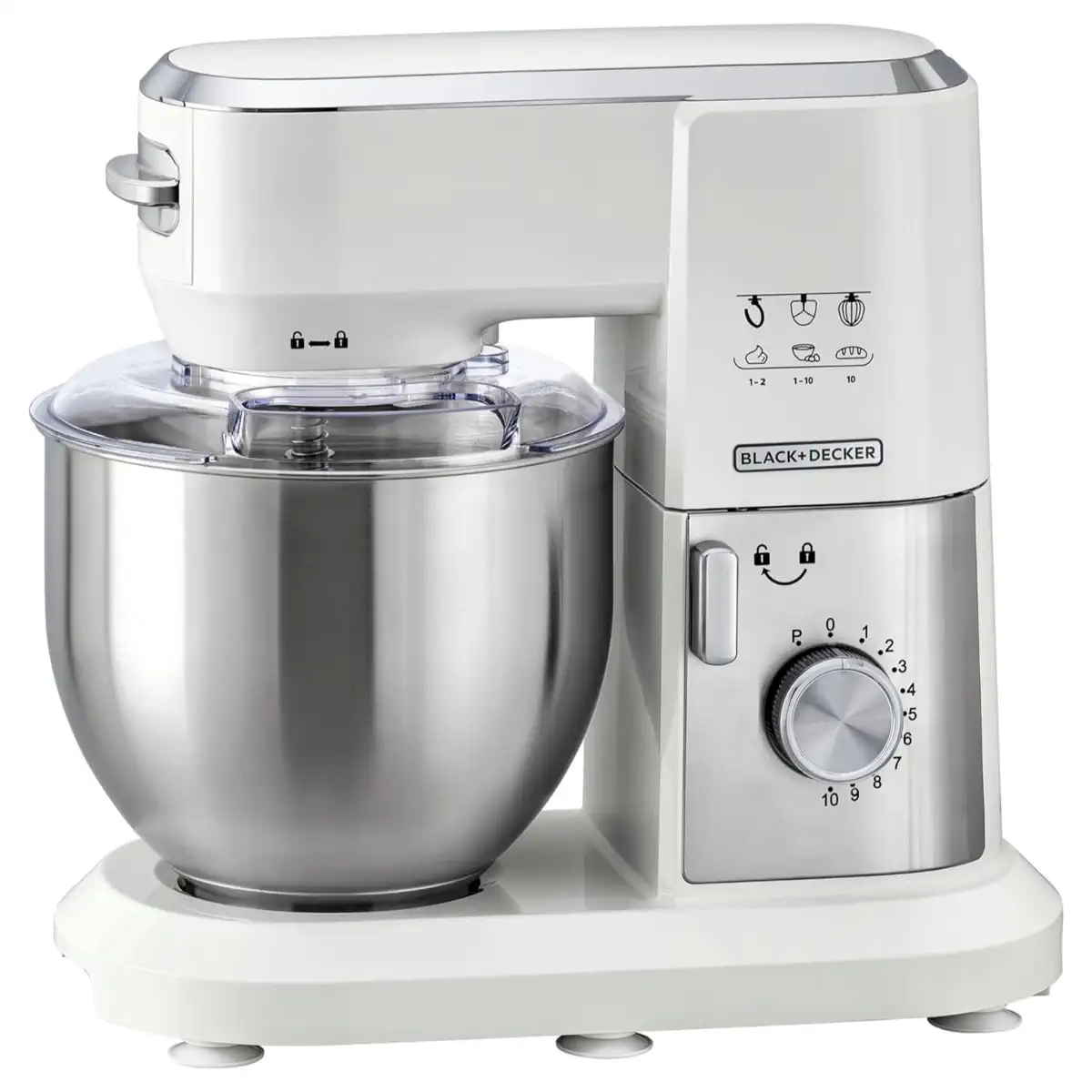 Black+Decker Multifunctional Kitchen Machine Stand Mixer, MKM100-B5 (6 L, 1000 W)