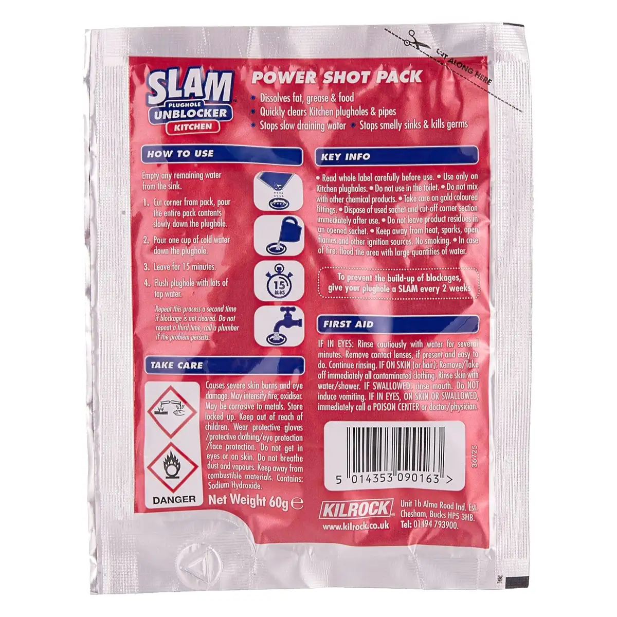 Slam Plughole Unblocker Kitchen (0.06 Kg)