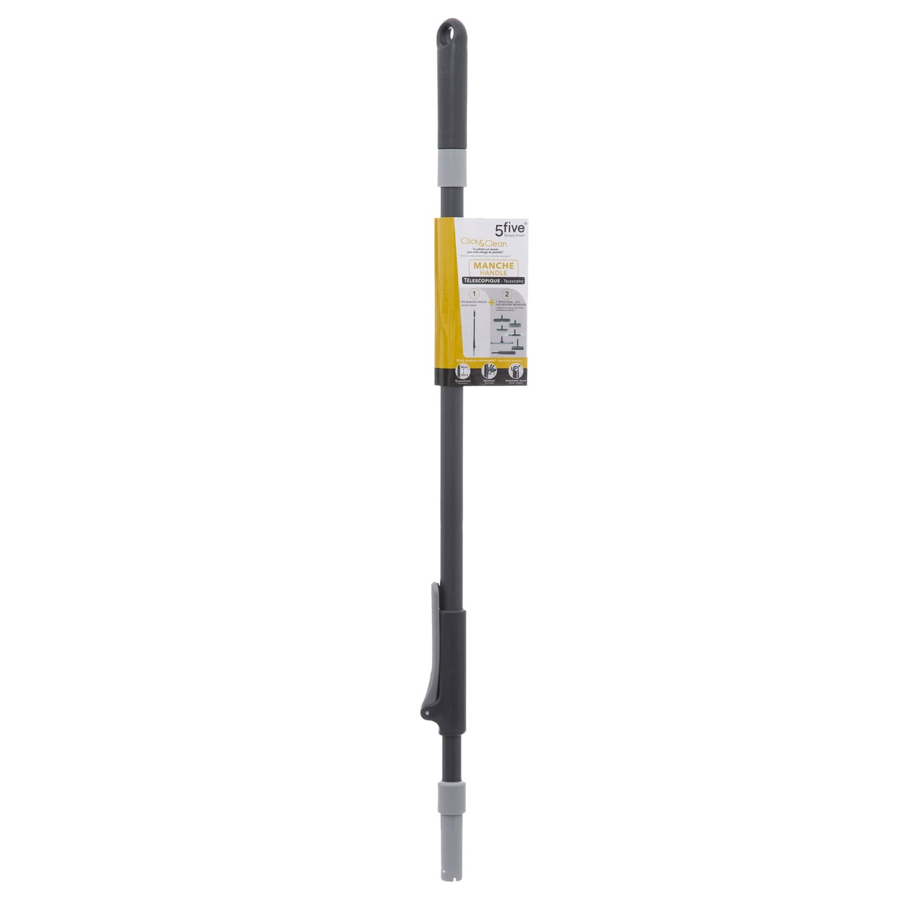 5Five Polypropylene Telescopic Metal Handle (4.3 x 2.8 x 80 cm)