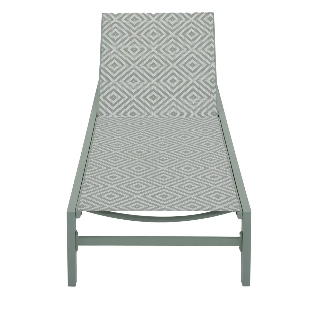 Lisbon Aluminum Textilien Sunlounger (197 x 10.5 x 67 cm)