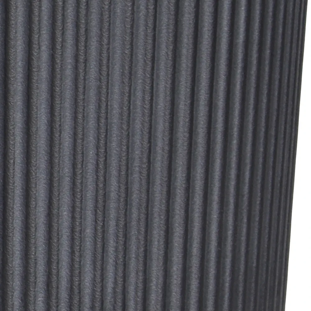 Verve Raised Cylinder Plastic Pot (25 cm, Black)