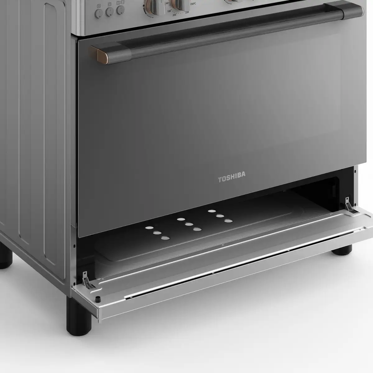 Toshiba 5-Burner Gas Cooker W/Oven, RL2-90G5GE(MR)-R (58 x 90 x 76.5 cm)