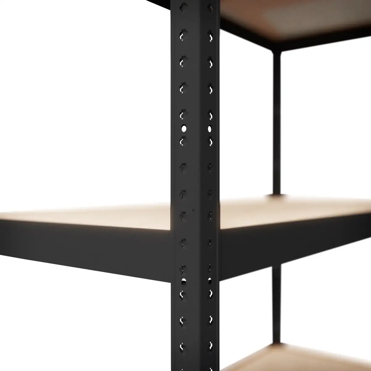 GoodHome Metal Storage Shelf (179 x 75 x 35 cm, Black)