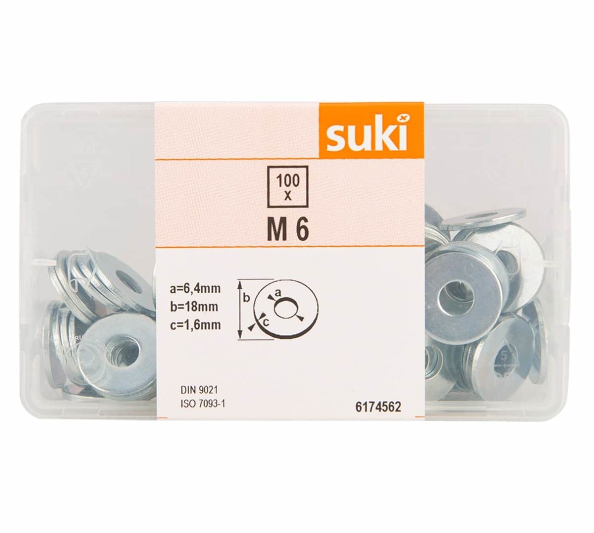 Suki 6174562 M6 Washer (6.4 x 18 x 1 mm)