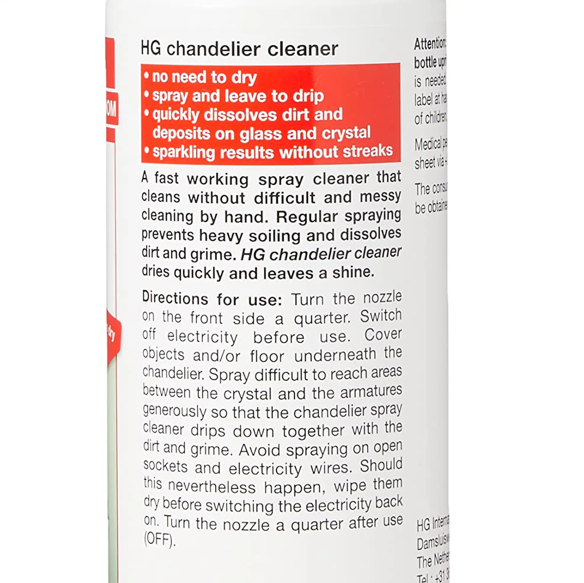 HG Chandelier Cleaner Spray (500 ml)