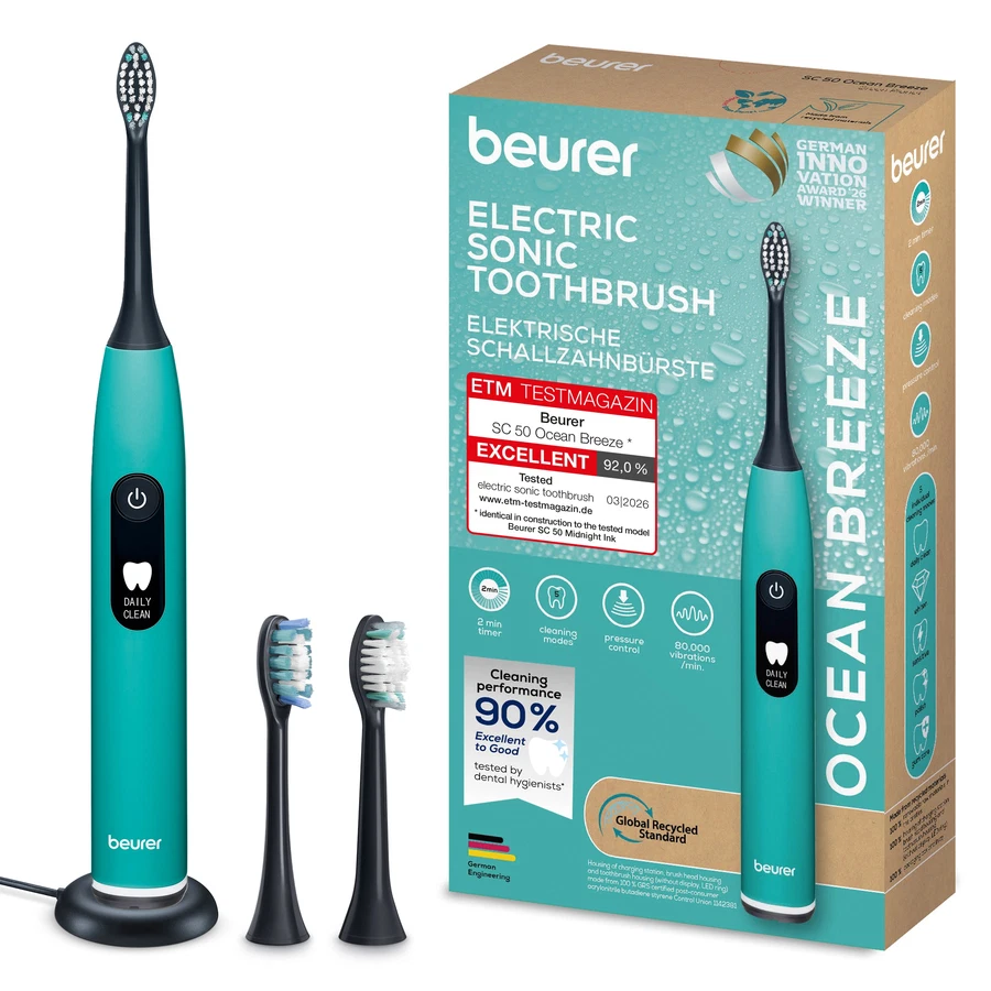 Beurer Electric Sonic Toothbrush (Splashy Lemon)