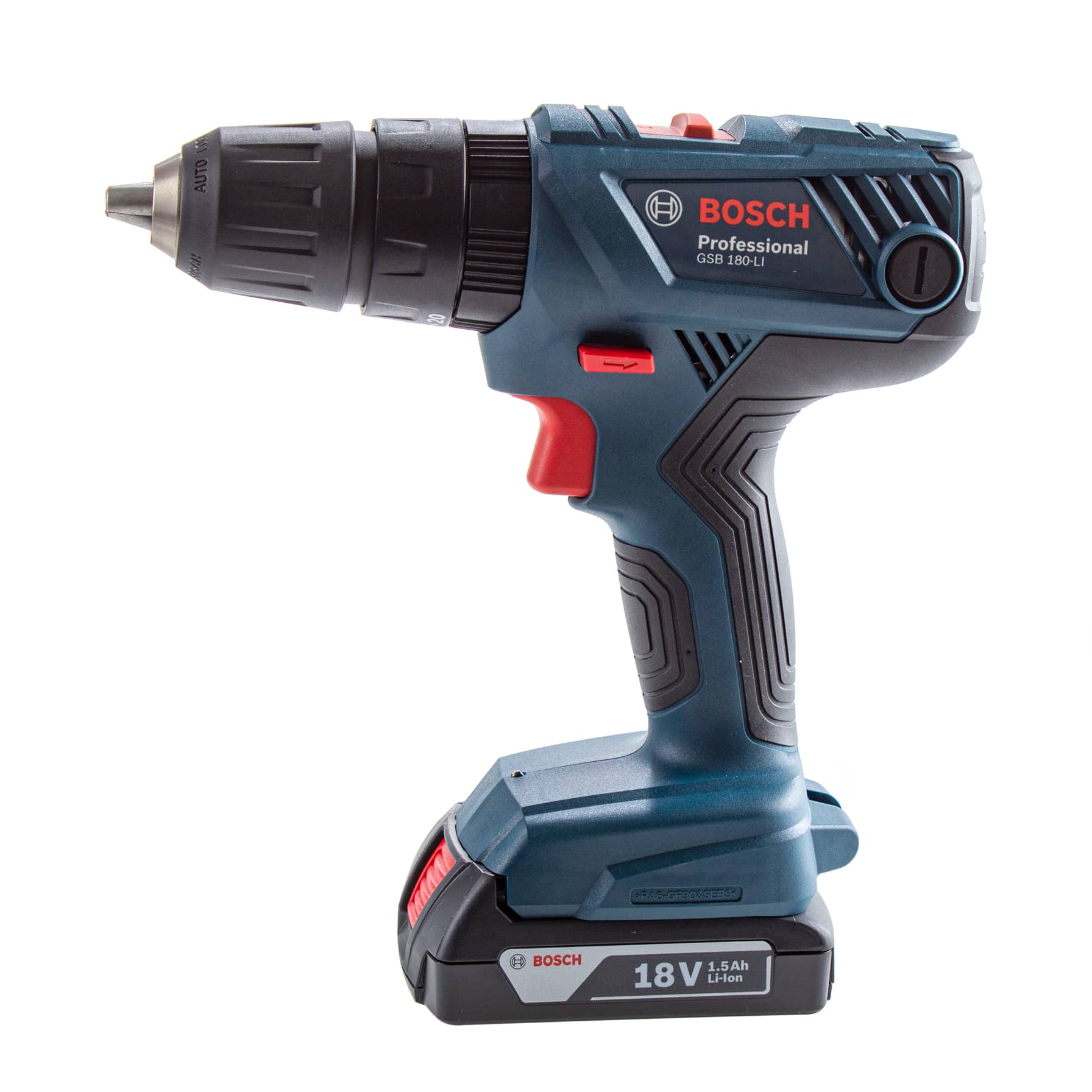 Bosch Professional Cordless Combi Impact Drill, GSB 180-Li + Drill Bit Set + Screw Bit Set