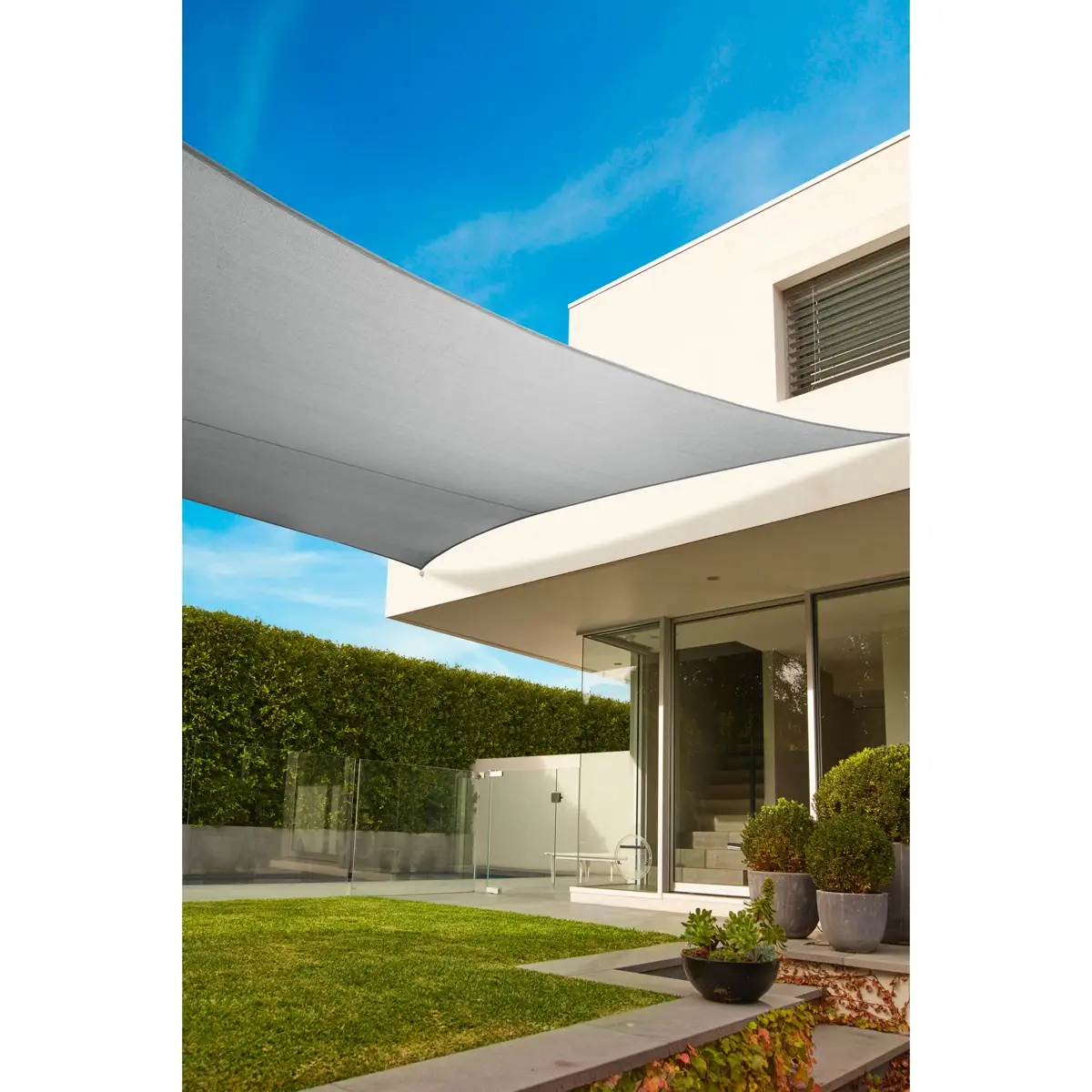 Coolaroo HDPE Commercial Grade Square Shade Sail (540 x 540 cm, Stone)