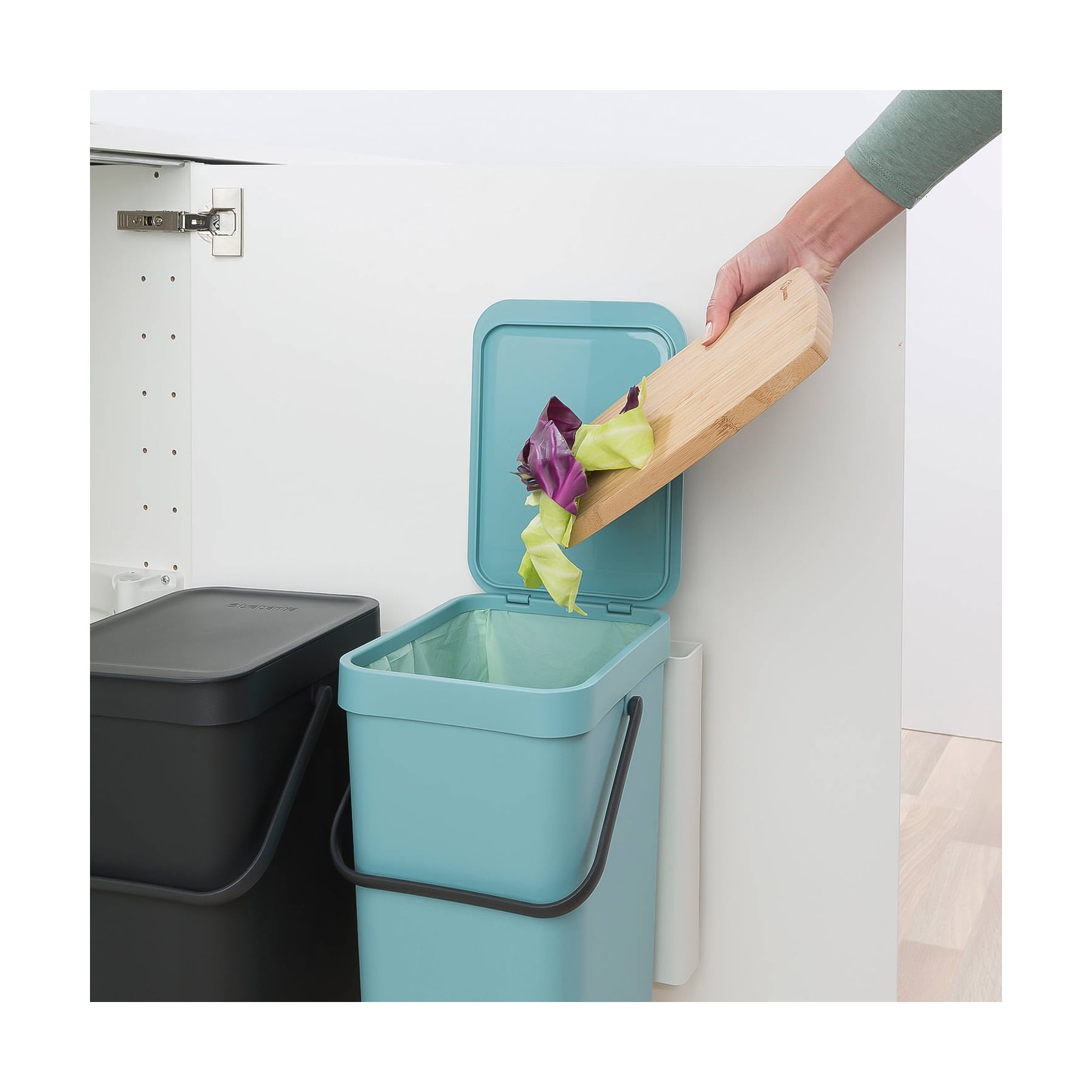 Brabantia Sort&Go Waste Bin (12 L, Green)