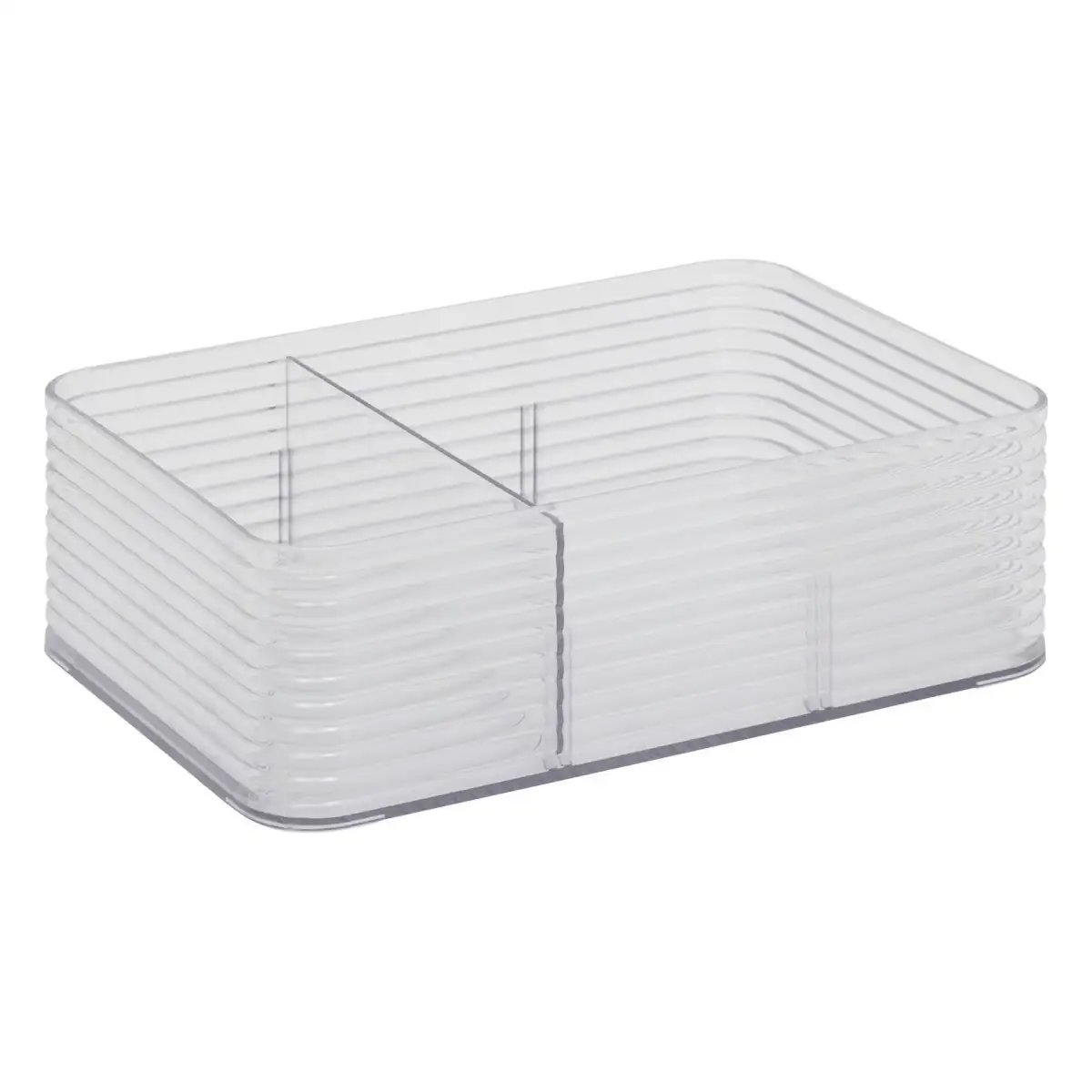 5Five Plastor Storage Box with 3 Compartments Medium (Grey)