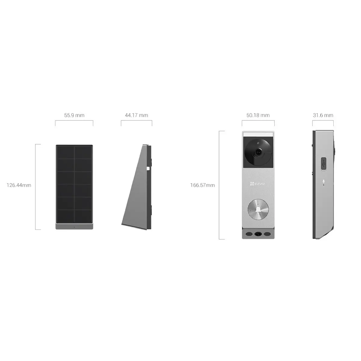 Ezviz  Wi-Fi Smart Battery-Operated Video Doorbell, CS-EP3X Pro (3 MP + 2 MP)