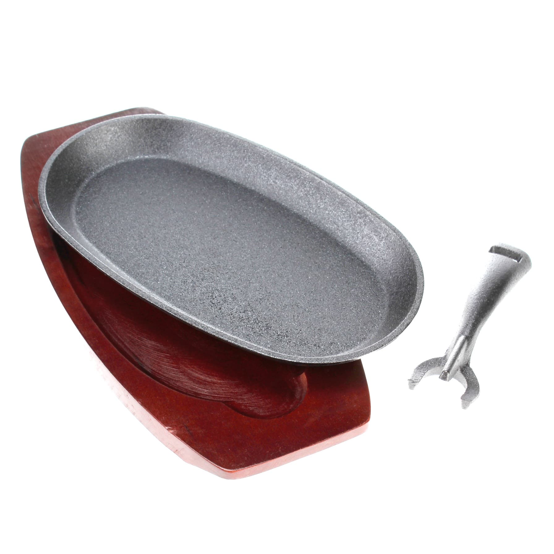 Oval Sizzler Tray W/ Holder, Small (24 x 14 cm)