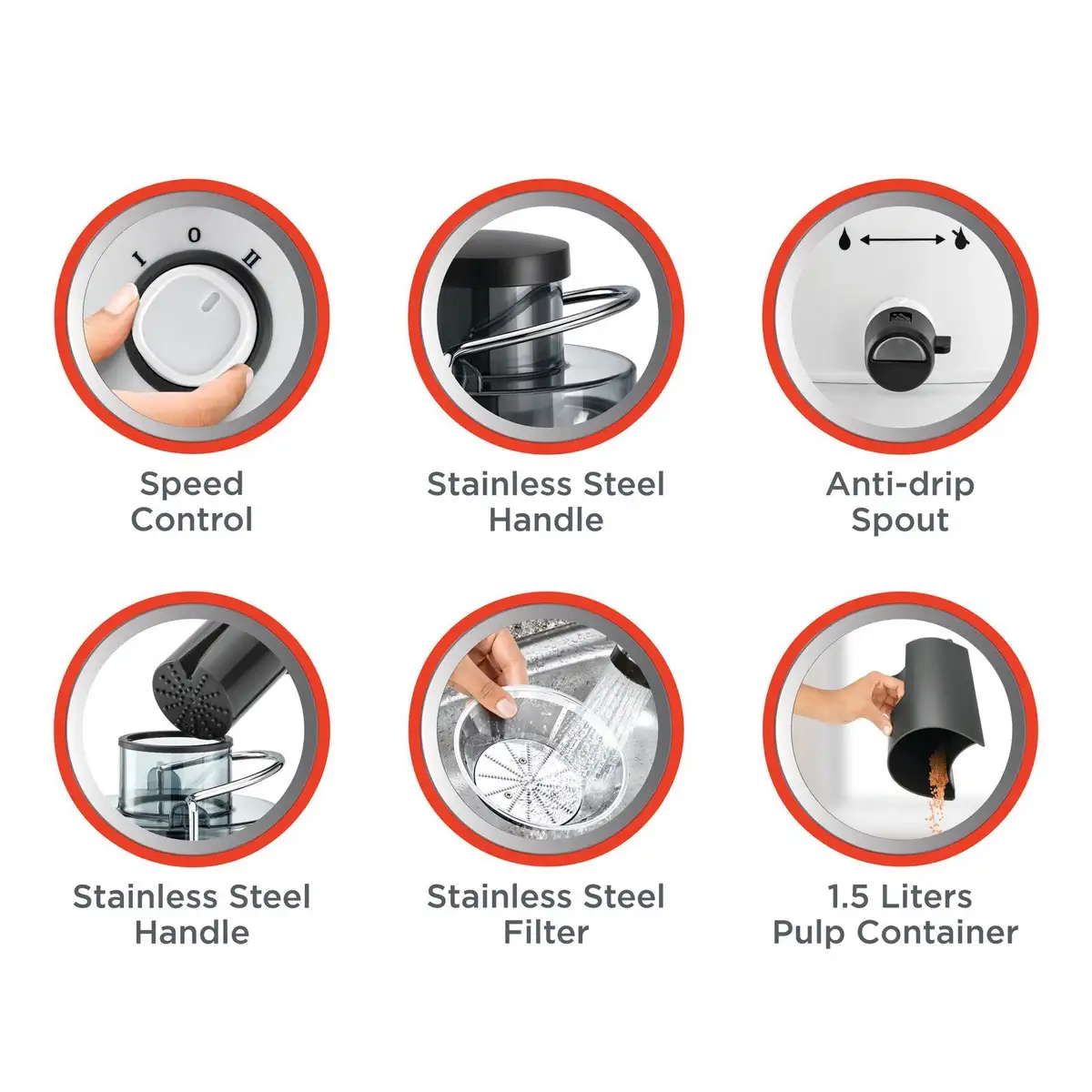 Black+Decker Juice Extractor,  JE600-B5 (600 W, 500 ml)