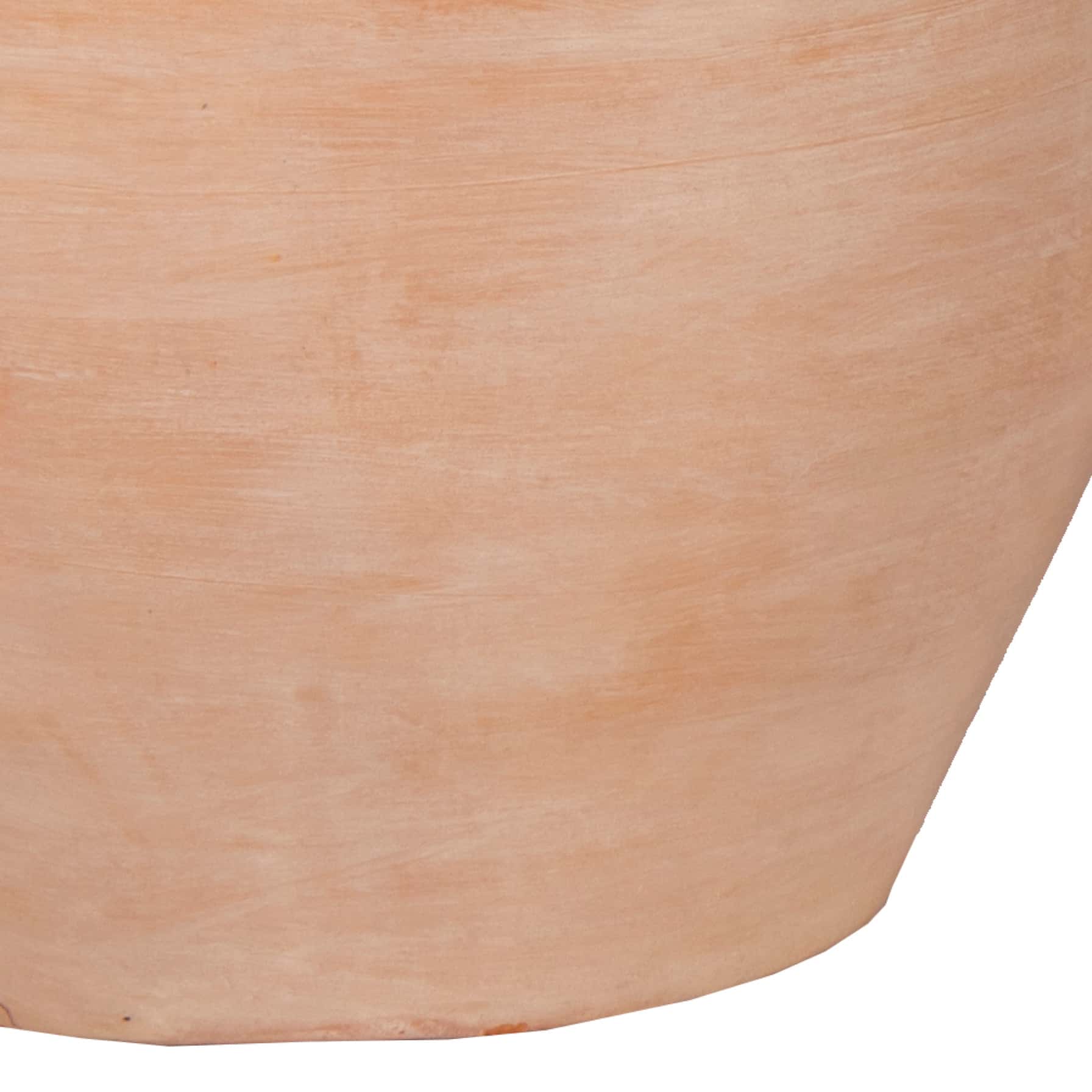 Glazed Terracotta Whitewash Belly Rim Plant Pot Generic (48 x 48 x 36 cm, XL)