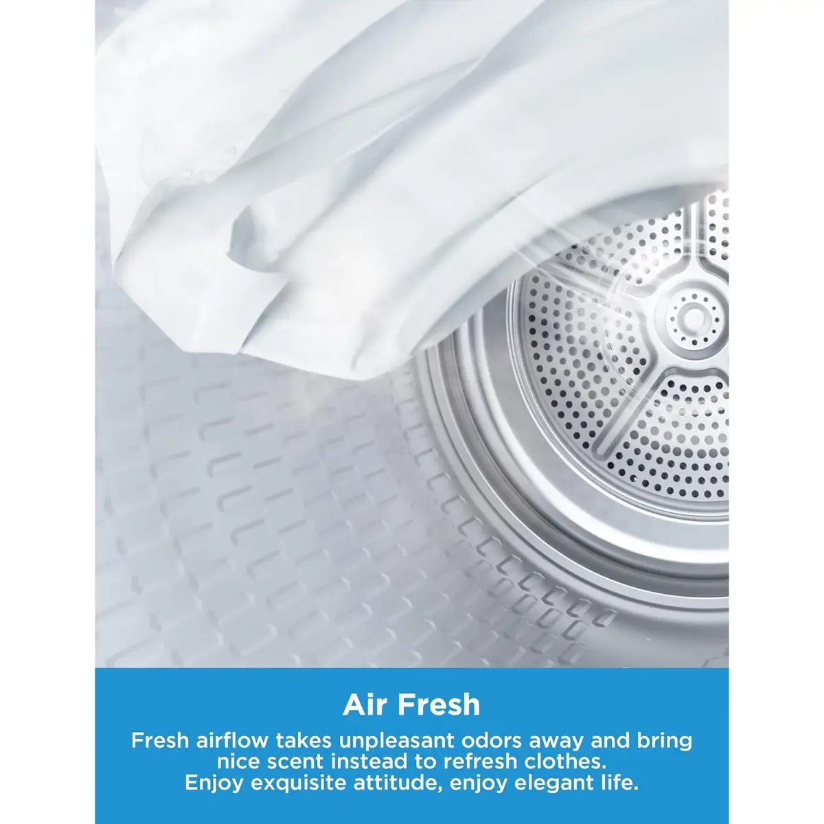 Midea 8 Kg Freestanding Smart Front Load Condenser Dryer, MD200C80W/W-GCC