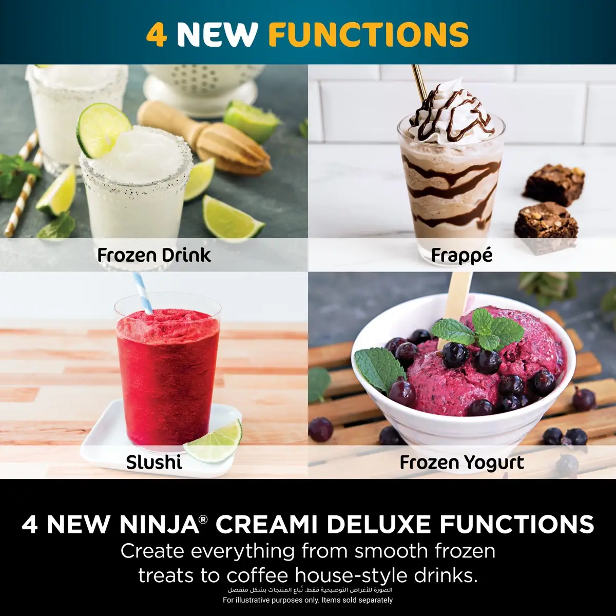Ninja CREAMi Deluxe 10-in-1 Ice Cream & Frozen Drink Maker, NC501ME (709 ml)
