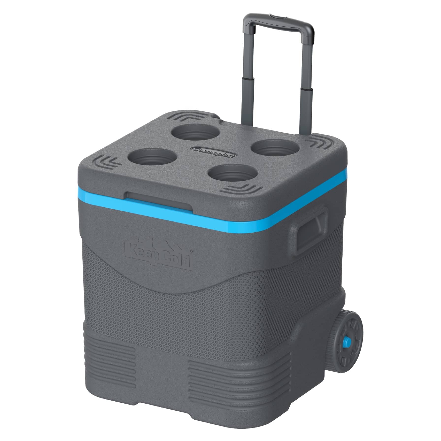Cosmoplast Keep Cold Picnic Trolley Icebox, MFIBXX122 (30 L, Grey)