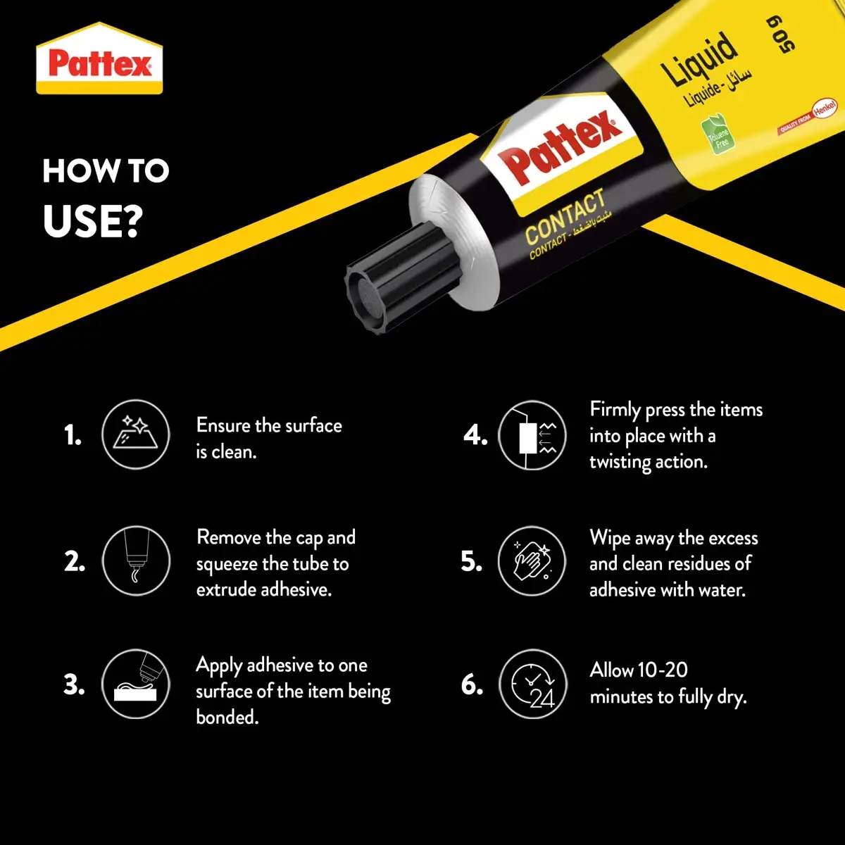 Pattex Contact Adhesive Tube (50 g, Classic)