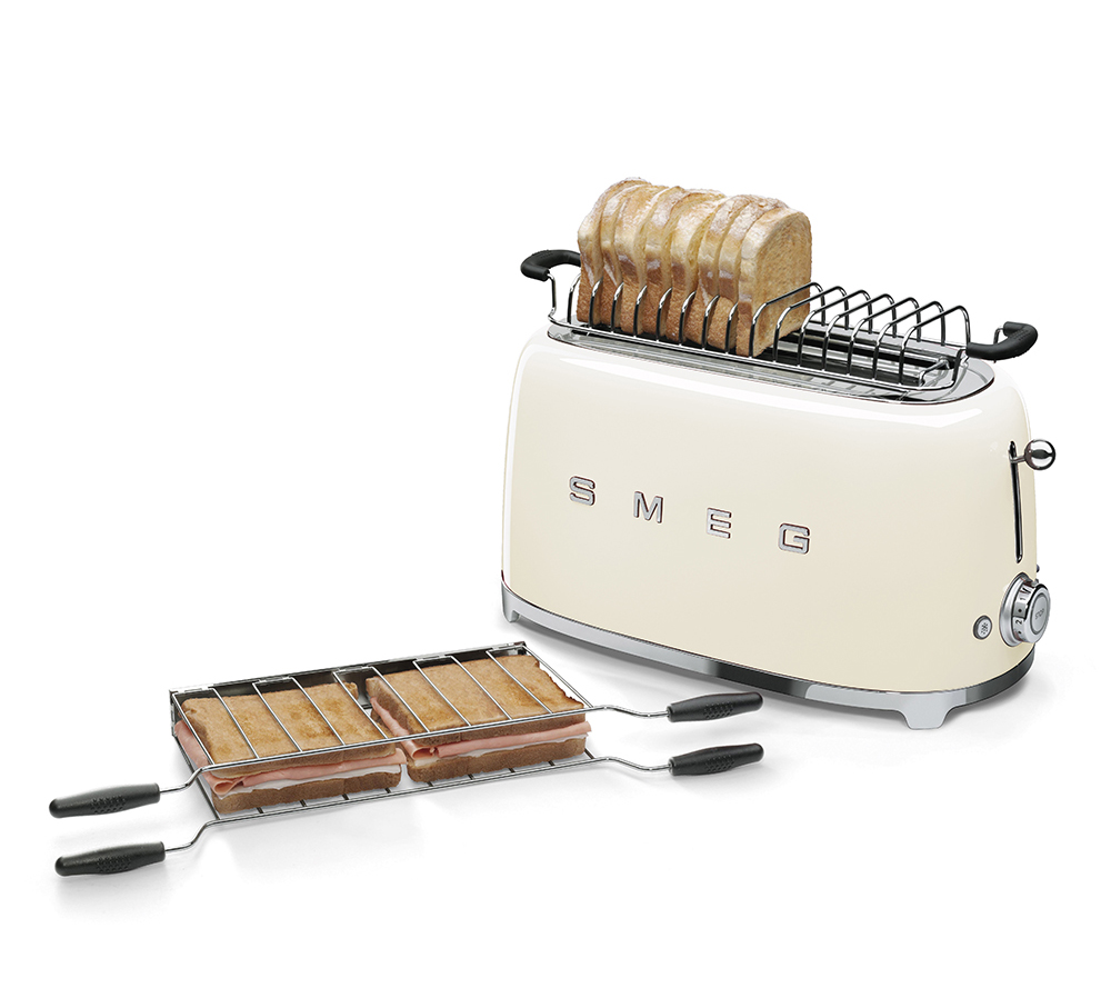 SMEG TSF02CRUK 50s Retro Style Toaster (1500 W, Cream) 