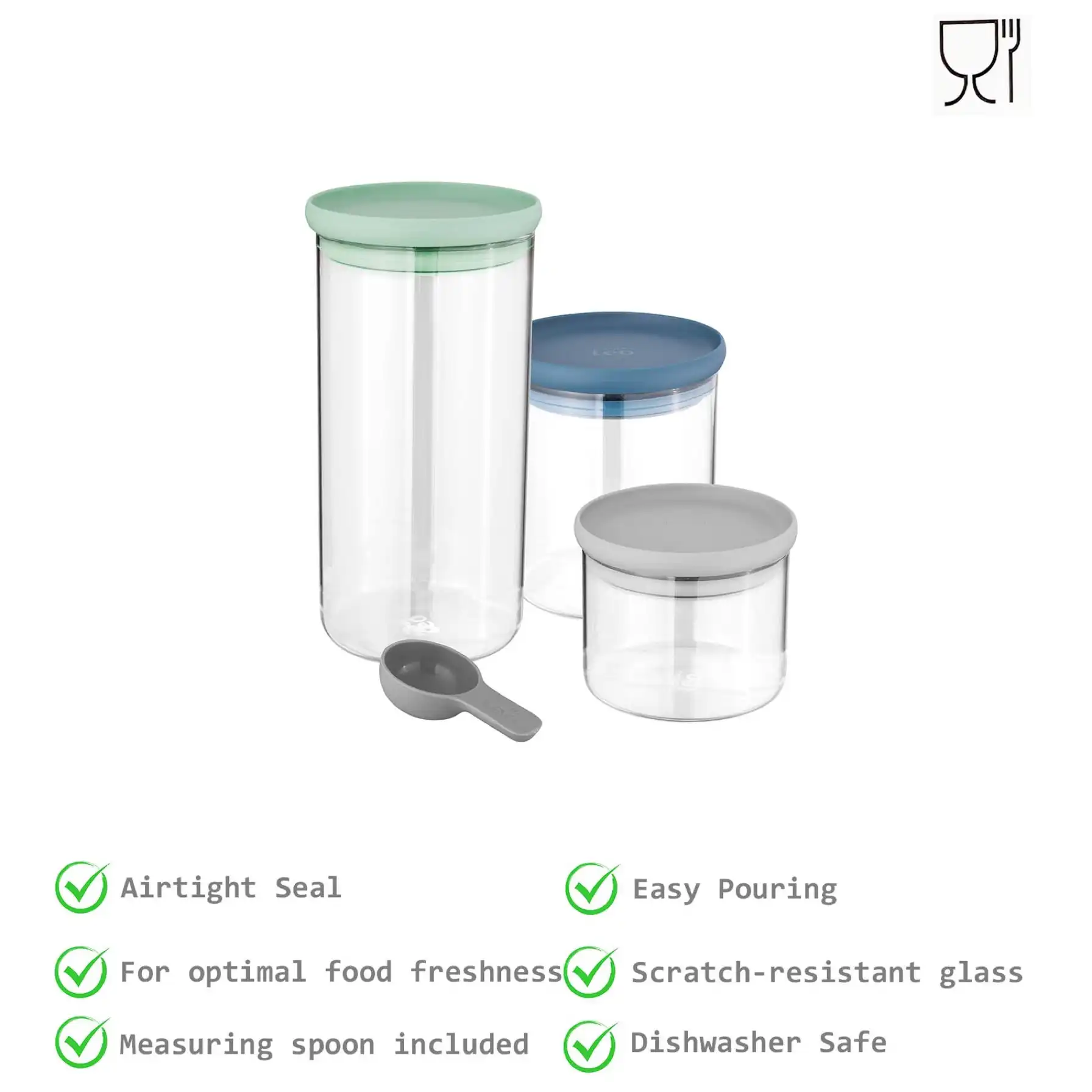 BergHOFF Glass Food Container Set (3 Pc.)