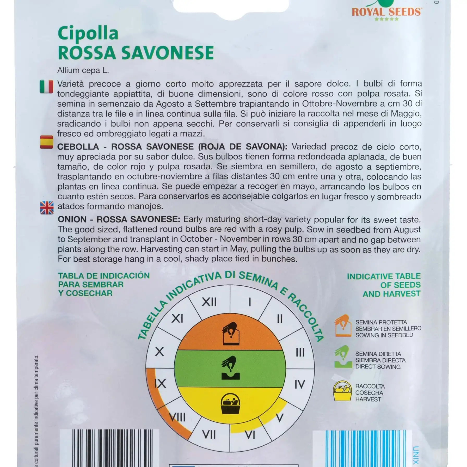 Royal Seeds Rossa Savonese Onion Seed Pack (3 g)